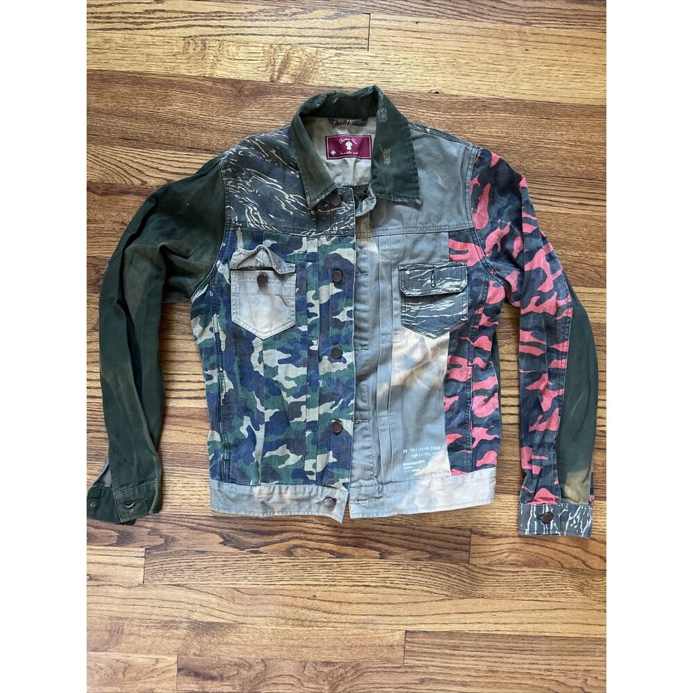 Strivers Row Patchwork Denim Canvas Jacket Biker … - image 1